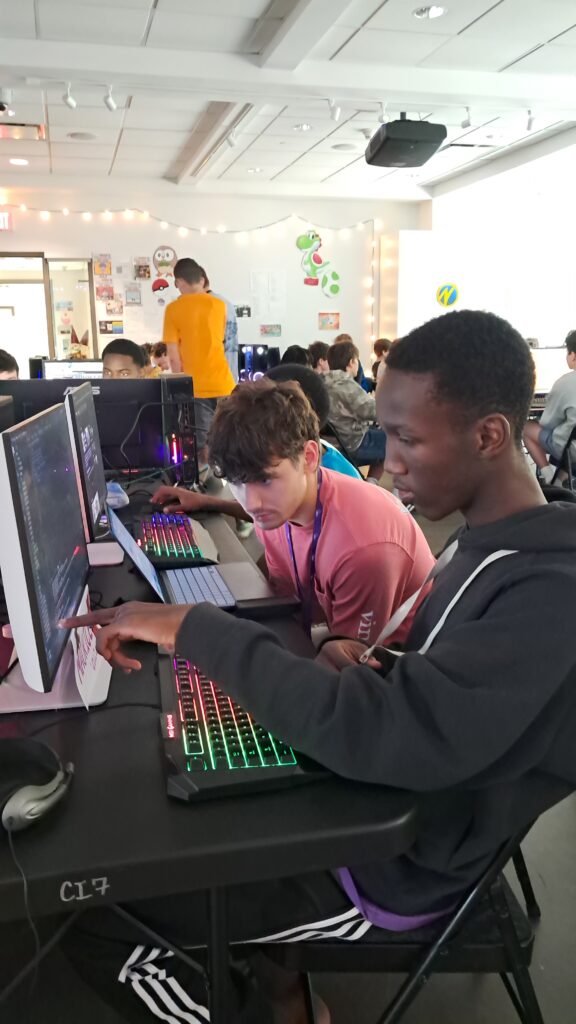 Maurice building his Offline Text Reader project during the Pathways Forward program