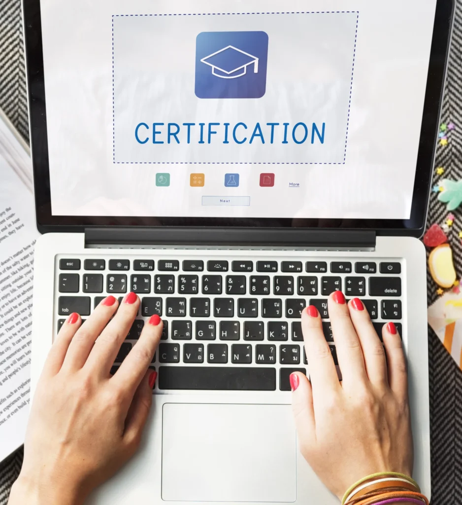 certification on laptop